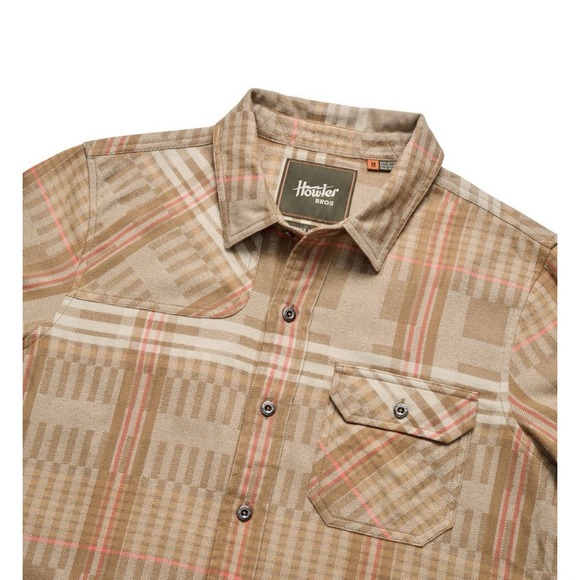 NWT Howler Bros Harker's Flannel Shirt S Connor Plaid Natural Button Up Shirt - Picture 5 of 5